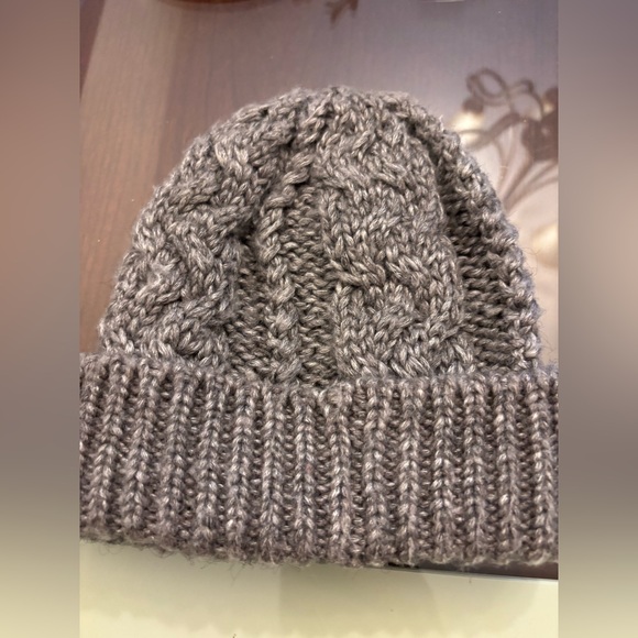 Ella Charcoal Cable Knit Beanie - Picture 4 of 5